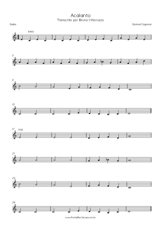 Dorival Caymmi Acalanto score for Harmonica