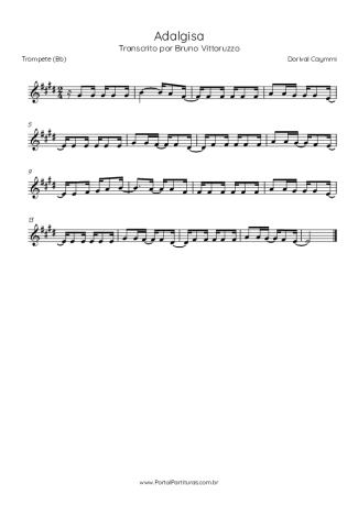 Dorival Caymmi Adalgisa score for Trumpet