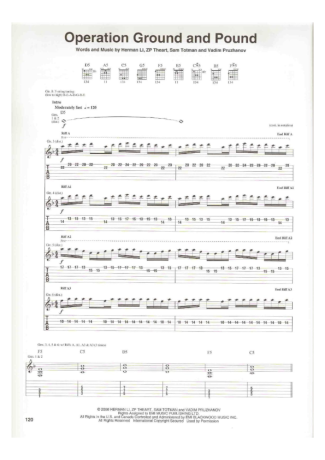 DragonForce Operation Ground And Pound score for Guitar