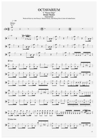 Dream Theater Octavarium 5 score for Drums