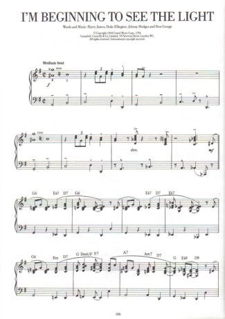 Duke Ellington Im Beginning To See The Light score for Piano