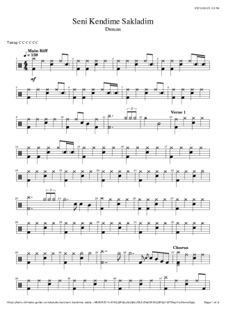 Duman  score for Drums