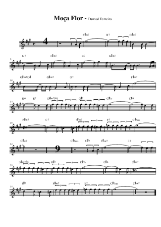 Durval Ferreira Moça Flor score for Alto Saxophone
