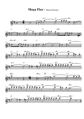 Durval Ferreira Moça Flor score for Tenor Saxophone Soprano (Bb)