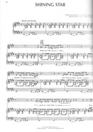 Earth Wind And Fire Shining Star score for Piano