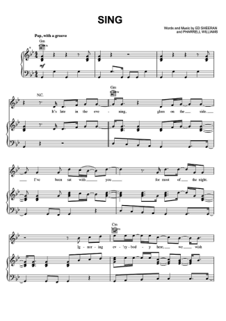 Ed Sheeran Sing score for Piano