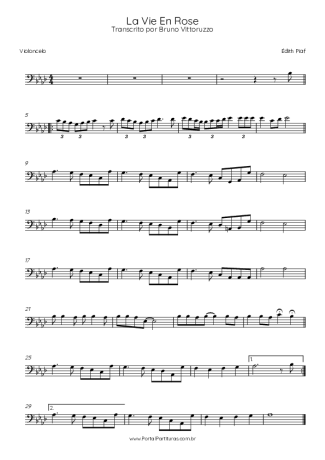 Édith Piaf  score for Cello