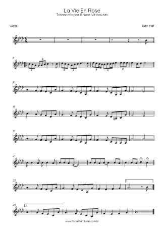 Édith Piaf  score for Harmonica