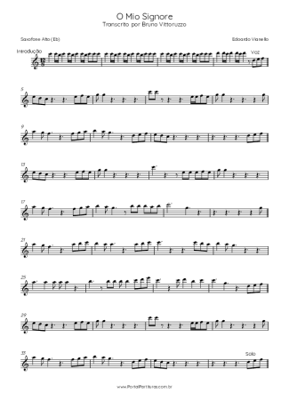 Edoardo Vianello O Mio Signore score for Alto Saxophone