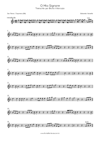Edoardo Vianello O Mio Signore score for Tenor Saxophone Soprano (Bb)