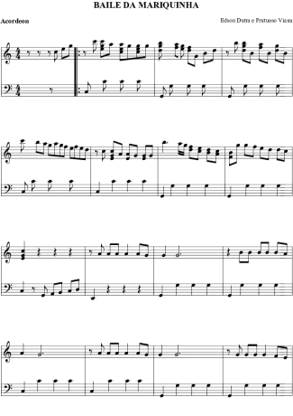 Edson Dutra, Frutuoso Viana Baile da Mariquinha score for Accordion
