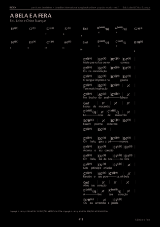 Edu Lobo e Chico Buarque A Bela E A Fera score for Piano