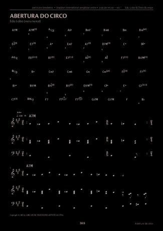 Edu Lobo e Chico Buarque Abertura do Circo score for Piano