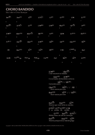 Edu Lobo e Chico Buarque Choro Bandido score for Piano