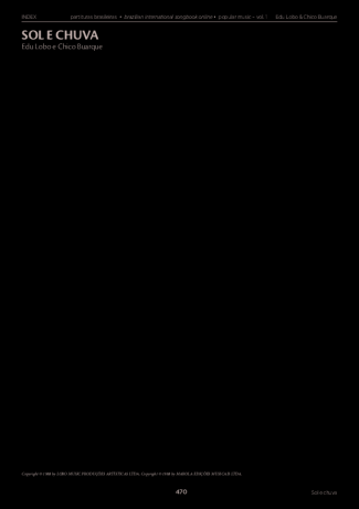 Edu Lobo e Chico Buarque Sol e Chuva score for Piano