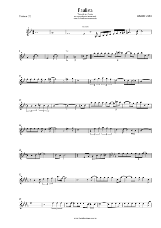 Eduardo Gudin Paulista score for Clarinet (C)