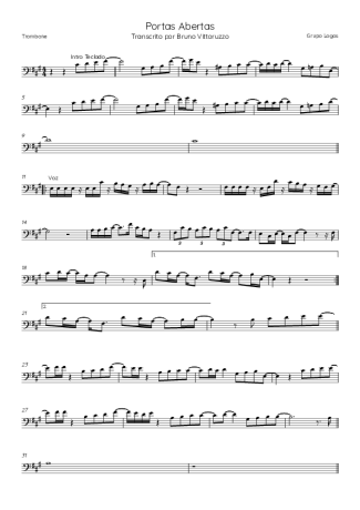 Eli Soares Portas Abertas score for Trombone