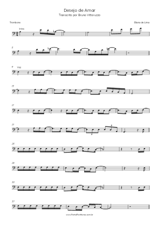 Eliana de Lima Desejo De Amar score for Trombone