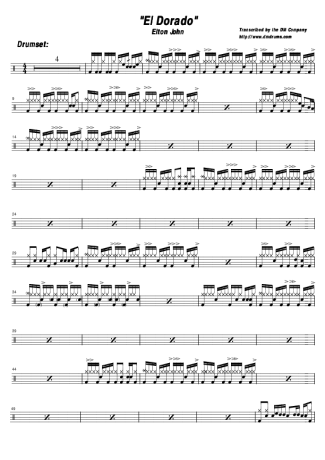 Elton John El Dorado score for Drums