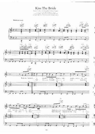 Elton John Kiss The Bride score for Piano