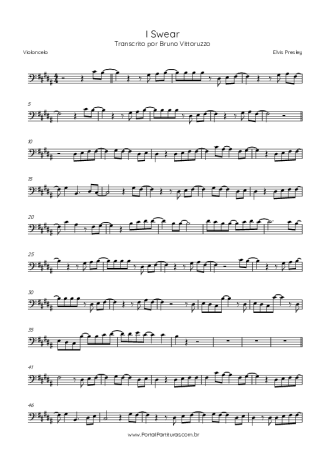 Elvis Presley I Swear score for Cello