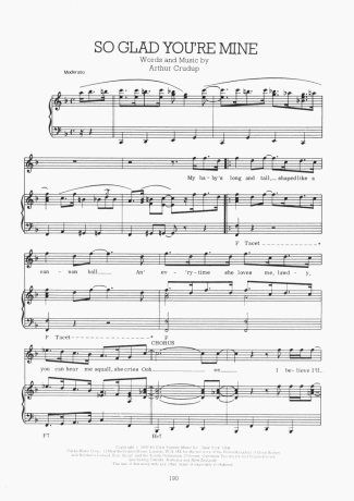 Elvis Presley So Glad You're Mine score for Piano