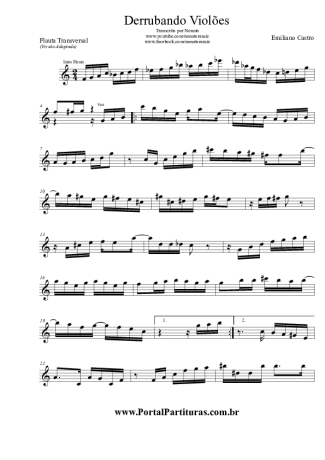 Emiliano Castro Derrubando Violões score for Flute