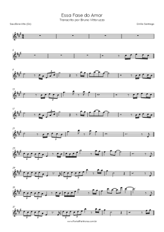 Emílio Santiago Essa Fase Do Amor score for Alto Saxophone