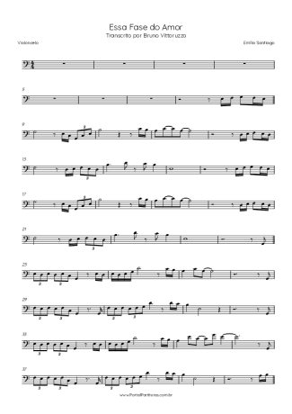 Emílio Santiago Essa Fase Do Amor score for Cello
