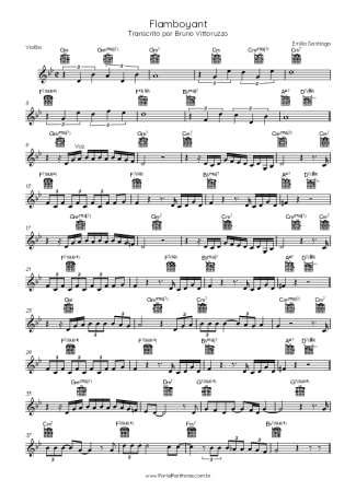 Emílio Santiago Flamboyant score for Acoustic Guitar