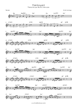 Emílio Santiago Flamboyant score for Keyboard