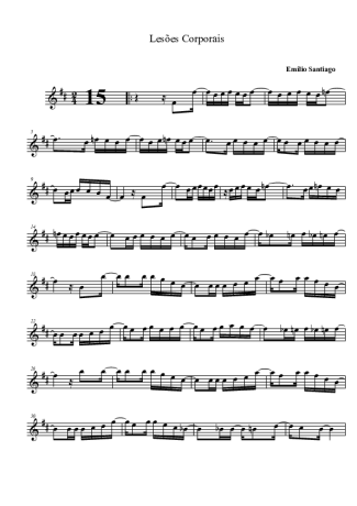 Emílio Santiago Lesões Corporais score for Alto Saxophone