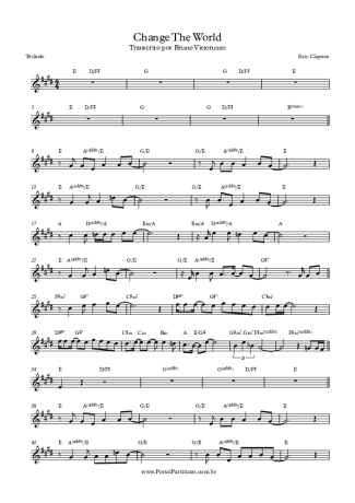 Eric Clapton Change The World score for Keyboard