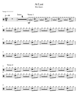 Etta James  score for Drums