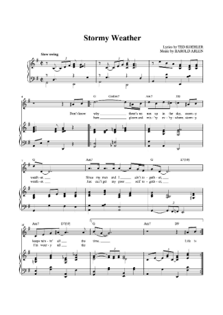 Etta James Stormy Weather (V2) score for Piano