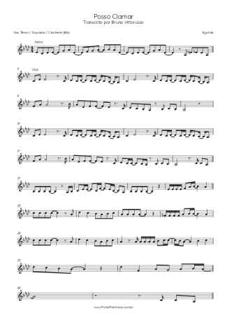 Eyshila Posso Clamar score for Tenor Saxophone Soprano (Bb)