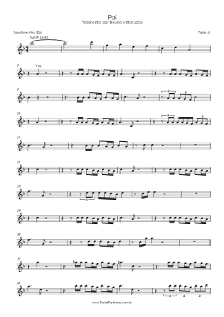 Fábio Jr. Pai score for Alto Saxophone