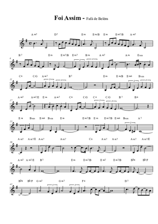 Fafa de Belém Foi Assim score for Tenor Saxophone Soprano (Bb)