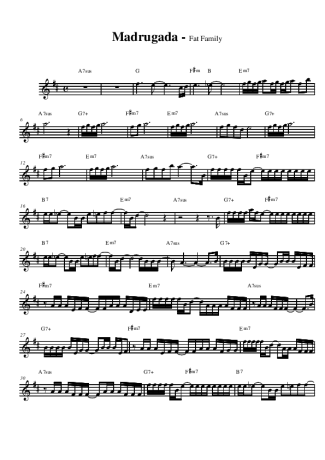 Fat Family Madrugada score for Alto Saxophone