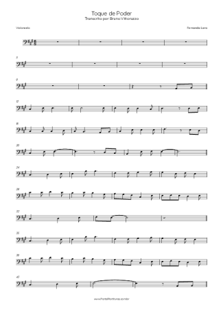 Fernanda Lara Toque De Poder score for Cello