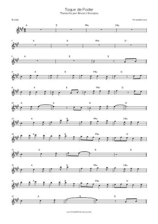 Fernanda Lara Toque De Poder score for Keyboard