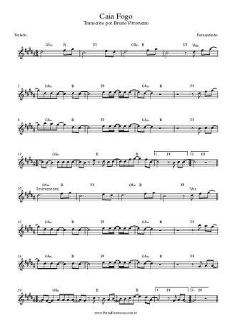 Fernandinho Caia Fogo score for Keyboard