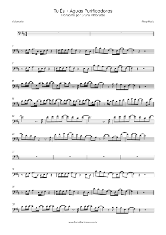 Fhop Music Tu És + Águas Purificadoras score for Cello