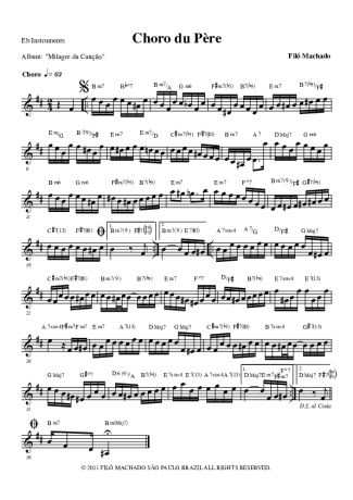 Filó Machado Choro Du Père score for Alto Saxophone