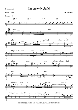 Filó Machado La Cave De Jafet score for Alto Saxophone