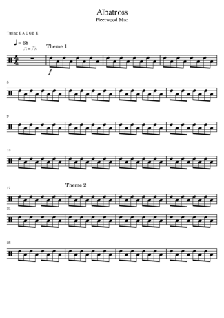 Fleetwood Mac Albatross score for Drums