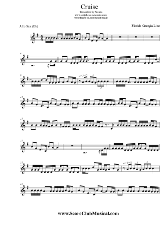 Florida Georgia Line Cruise score for Alto Saxophone