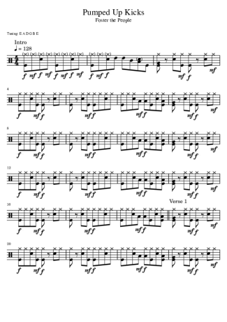 Foster The People  score for Drums