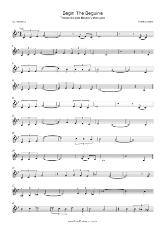 Frank Sinatra  score for Clarinet (C)