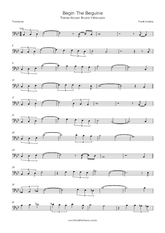 Frank Sinatra Begin The Beguine score for Trombone